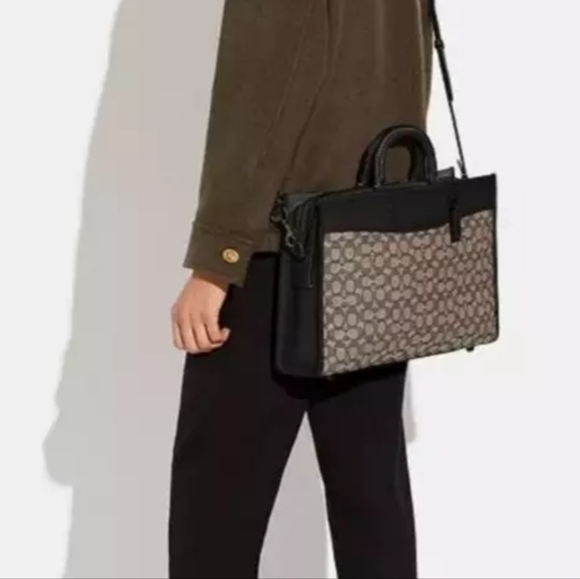 Coach  Rogue Breif In Signature Textile Jacquard - Picture 3 of 16